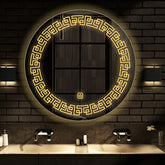 Infinity Edged Minimalistic Pattern Led Bathroom Wall Mirror